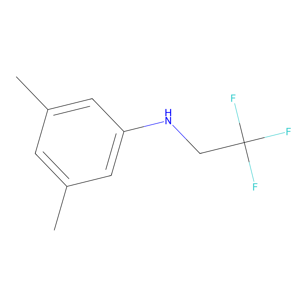 3,5-Dimethyl-N-(2,2,2-trifluoroethyl)aniline molecular structure, CAS 62351-56-8