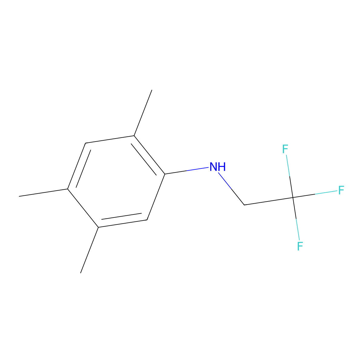 2,4,5-Trimethyl-N-(2,2,2-trifluoroethyl)aniline molecular structure, CAS 62351-57-9