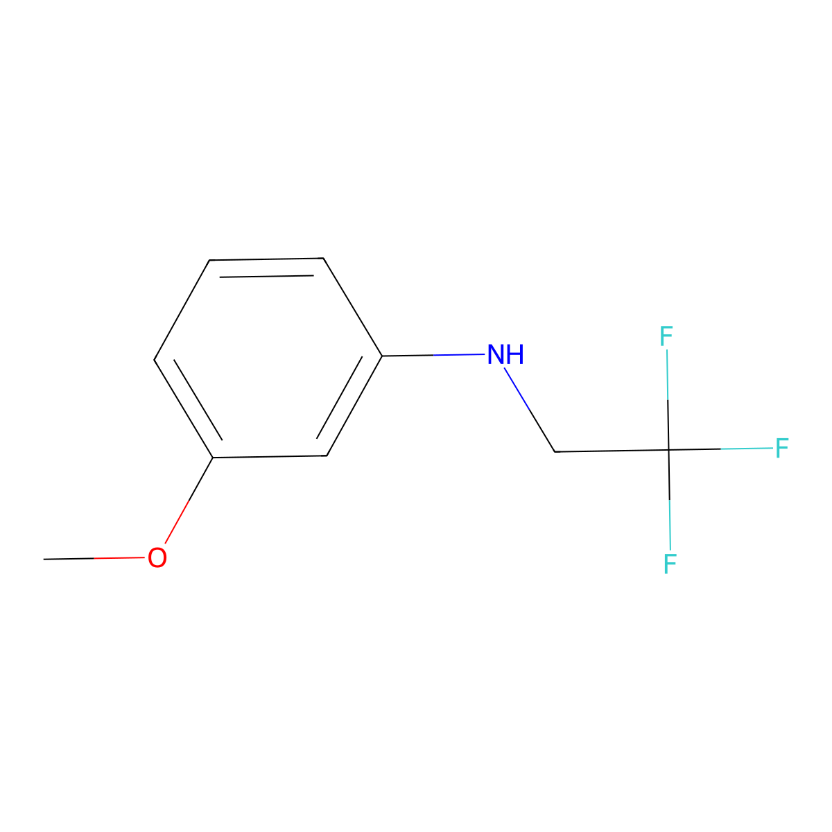 3-Methoxy-N-(2,2,2-trifluoroethyl)aniline molecular structure, CAS 62351-58-0