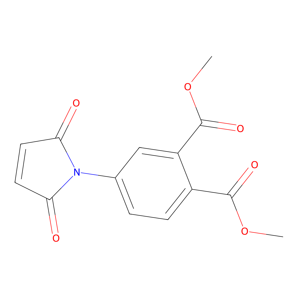 Dimethyl 4-(2,5-dioxo-2,5-dihydro-1H-pyrrol-1-yl)phthalate molecular structure, CAS 62351-82-0