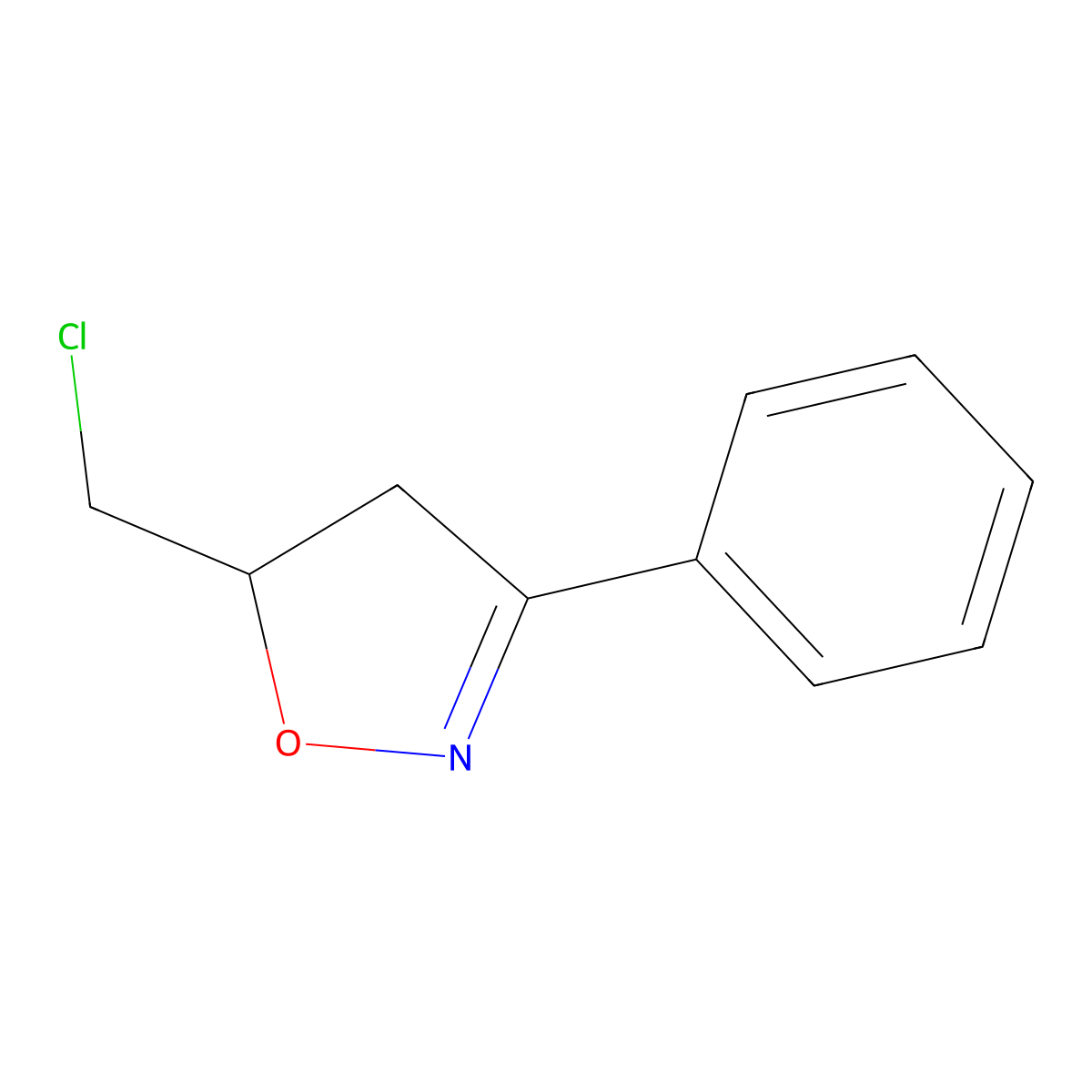 5-(Chloromethyl)-3-phenyl-4,5-dihydroisoxazole molecular structure, CAS 62353-37-1