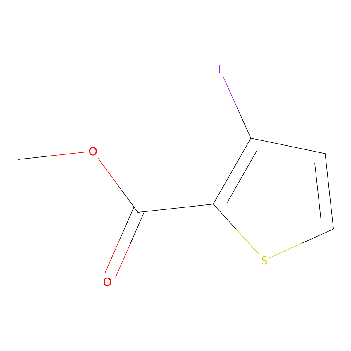 Methyl 3-iodothiophene-2-carboxylate molecular structure, CAS 62353-77-9