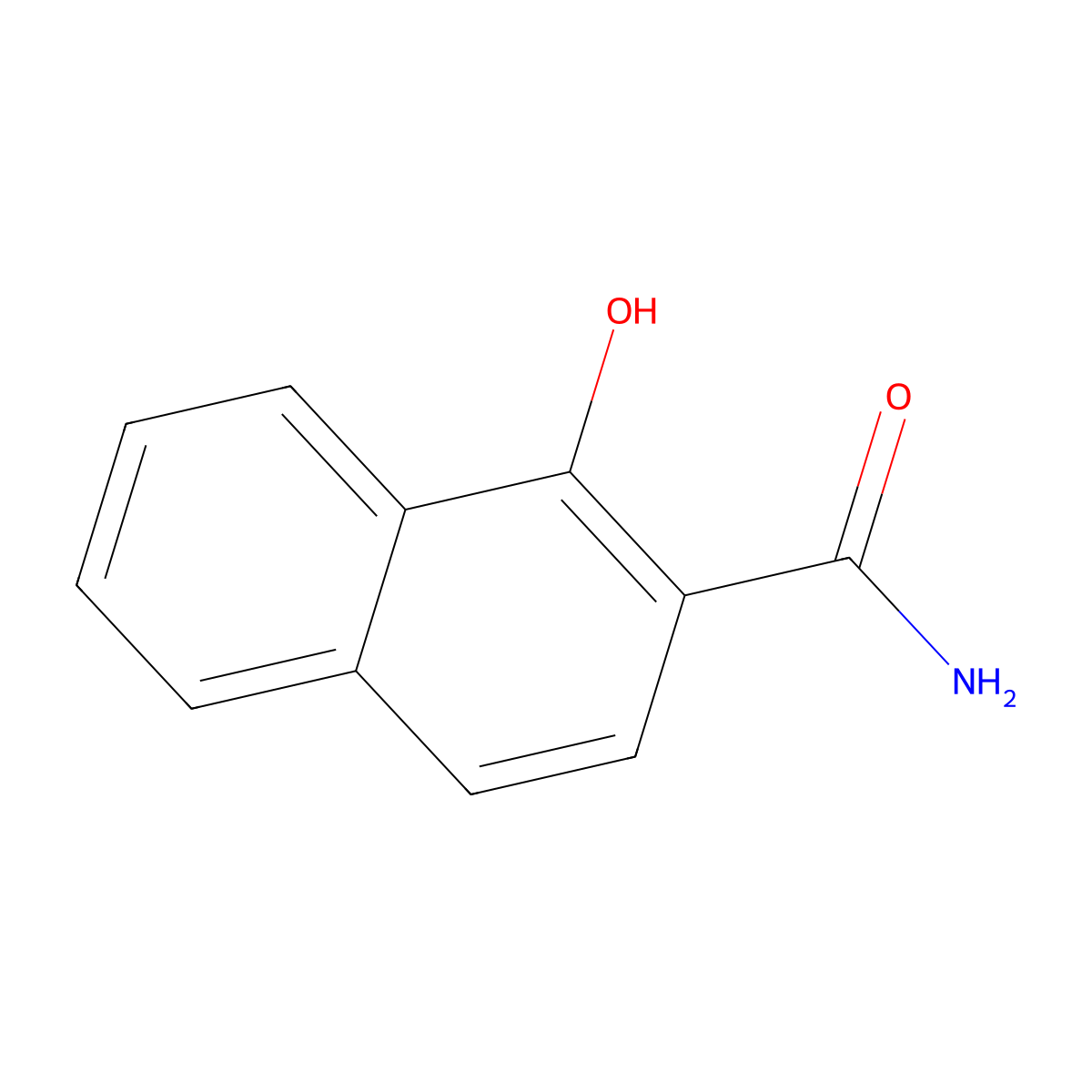2-Naphthalenecarboxamide, 1-hydroxy- molecular structure, CAS 62353-80-4