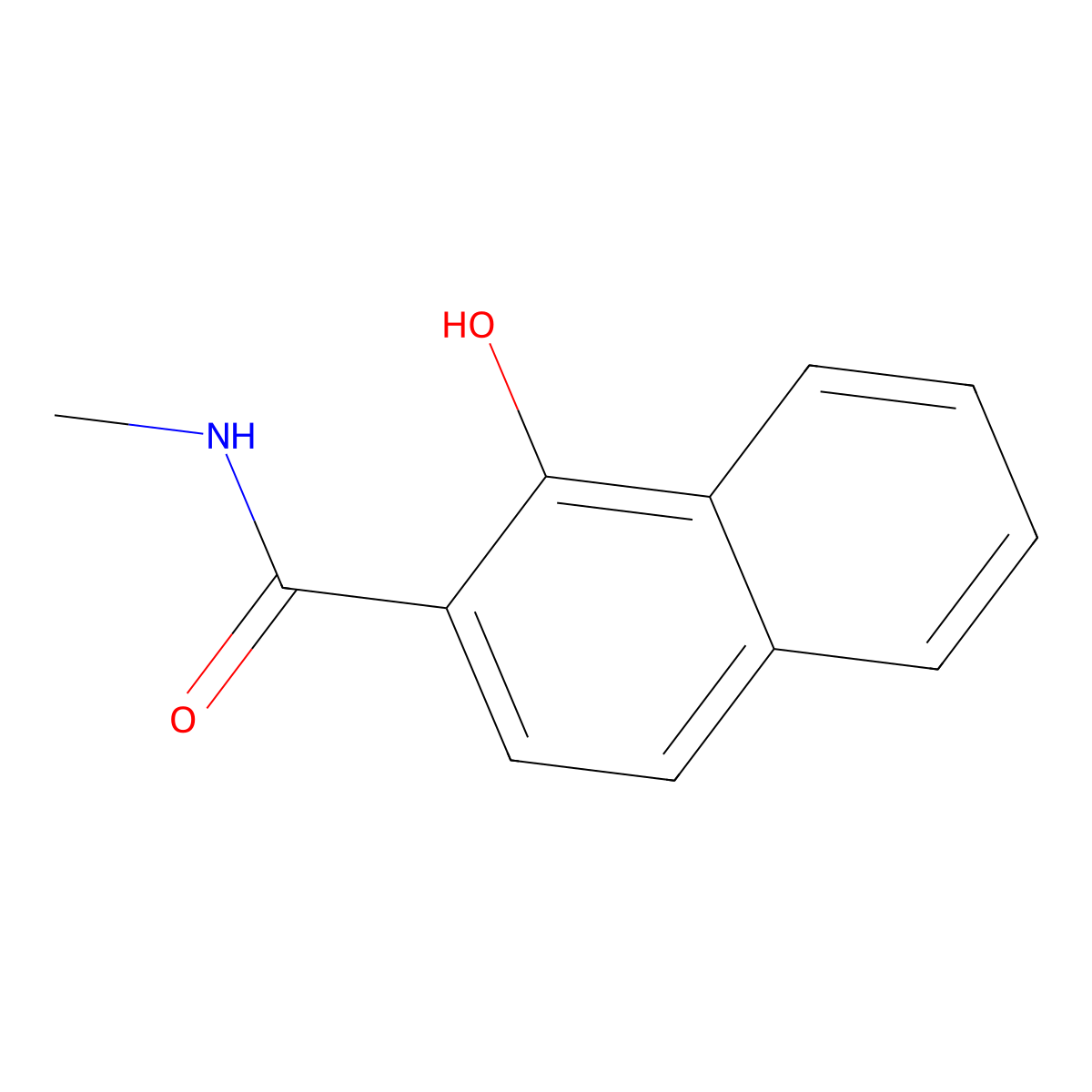 2-Naphthalenecarboxamide, 1-hydroxy-N-methyl- molecular structure, CAS 62353-81-5
