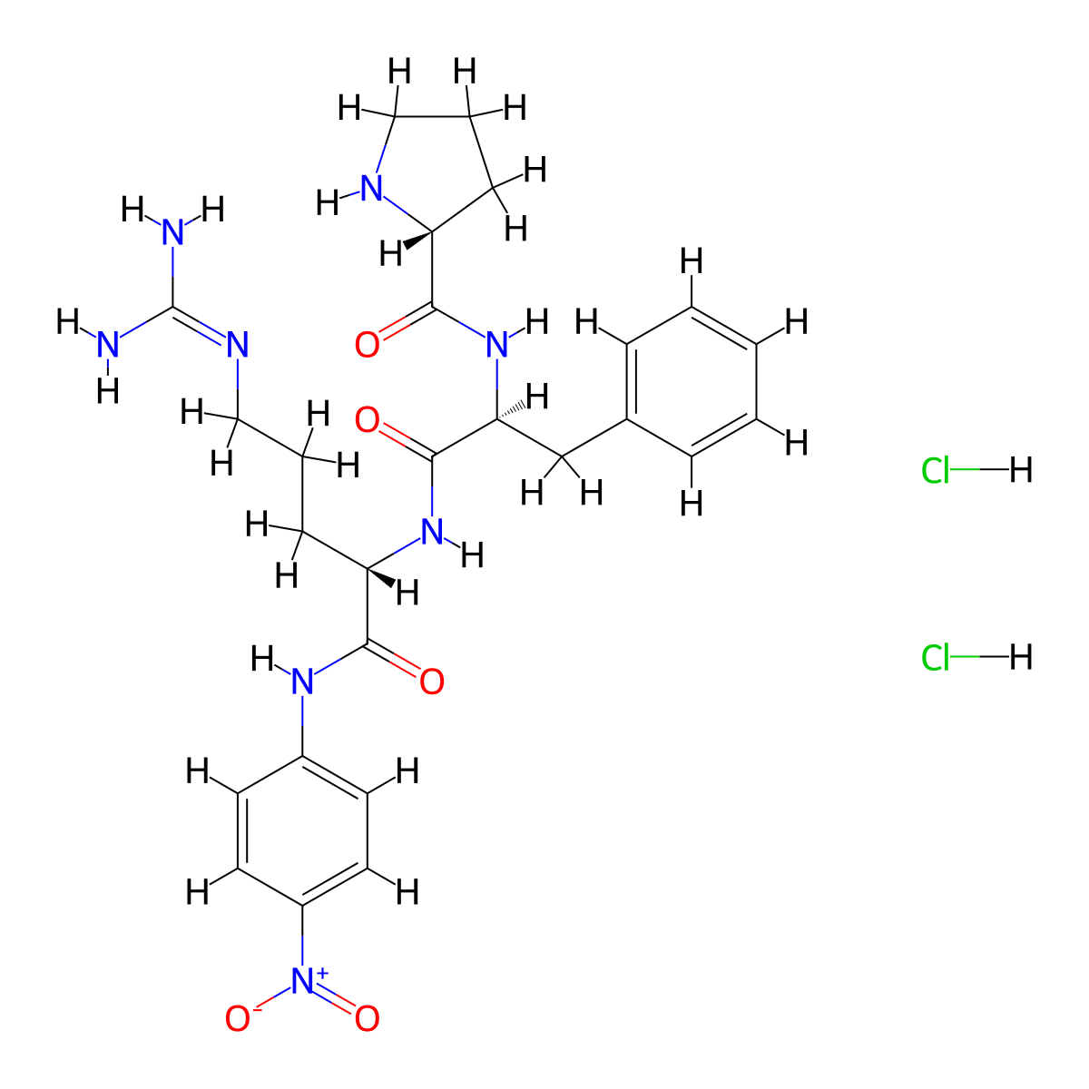 D-Pro-Phe-Arg-pNA (hydrochloride) molecular structure, CAS 62354-56-7