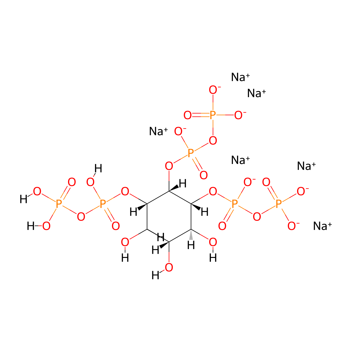 Sodium (1R,2R,3S,4S,5R,6S)-3,4,5-trihydroxy-6-((hydroxy(phosphonooxy)phosphoryl)oxy)cyclohexane-1,2-diyl didiphosphate molecular structure, CAS 623552-11-4