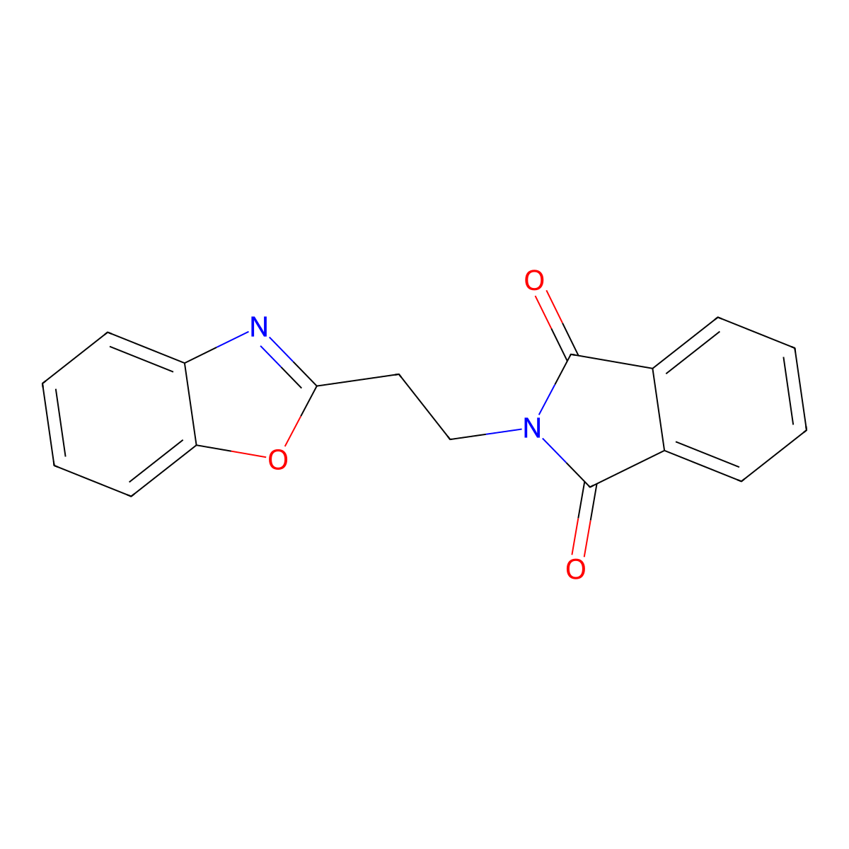 2-[2-(1,3-benzoxazol-2-yl)ethyl]-1H-isoindole-1,3(2H)-dione molecular structure, CAS 623553-27-5