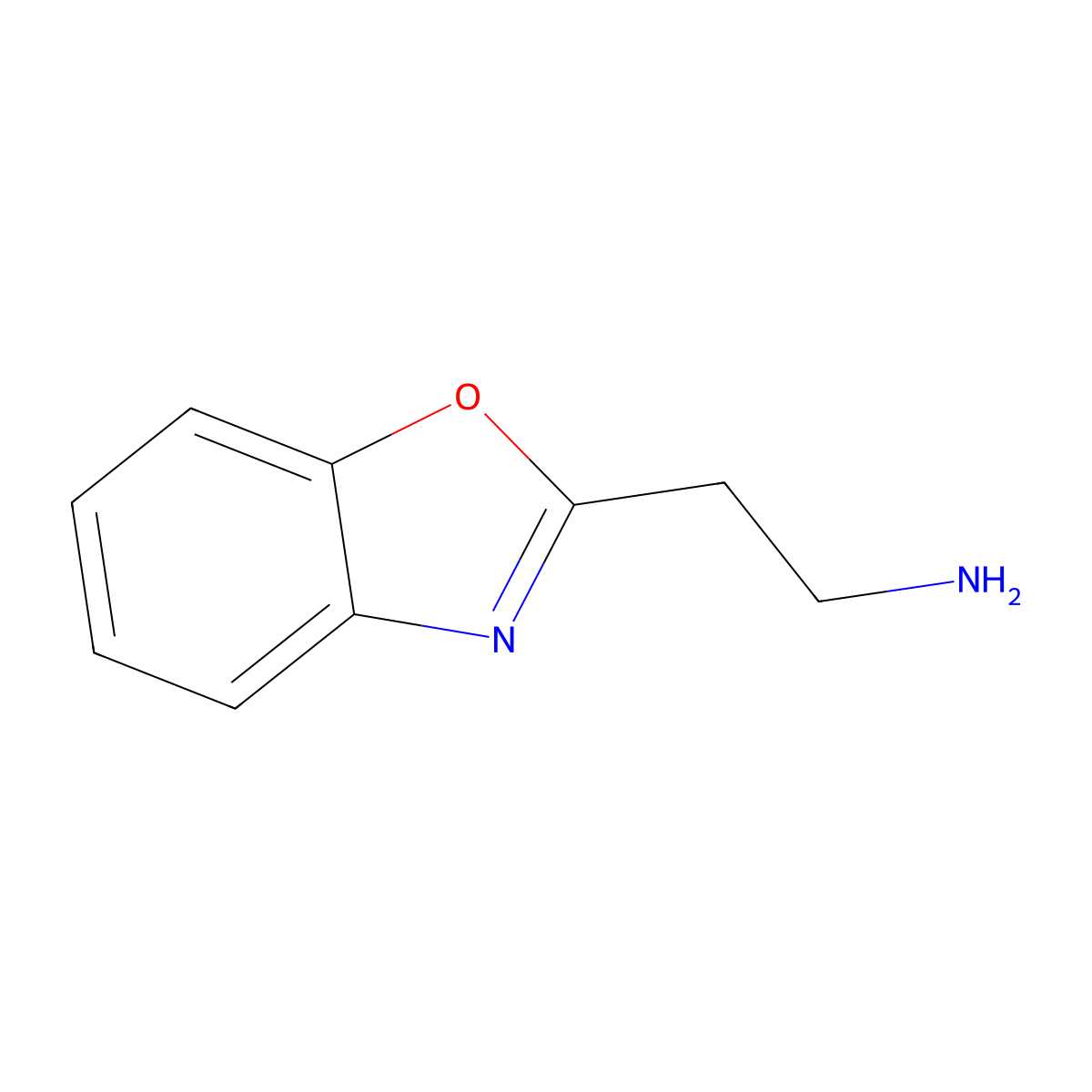 2-Benzoxazoleethanamine molecular structure, CAS 623553-29-7
