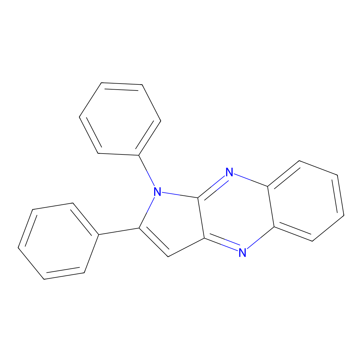 1H-Pyrrolo(2,3-b)quinoxaline, 1,2-diphenyl- molecular structure, CAS 62356-28-9