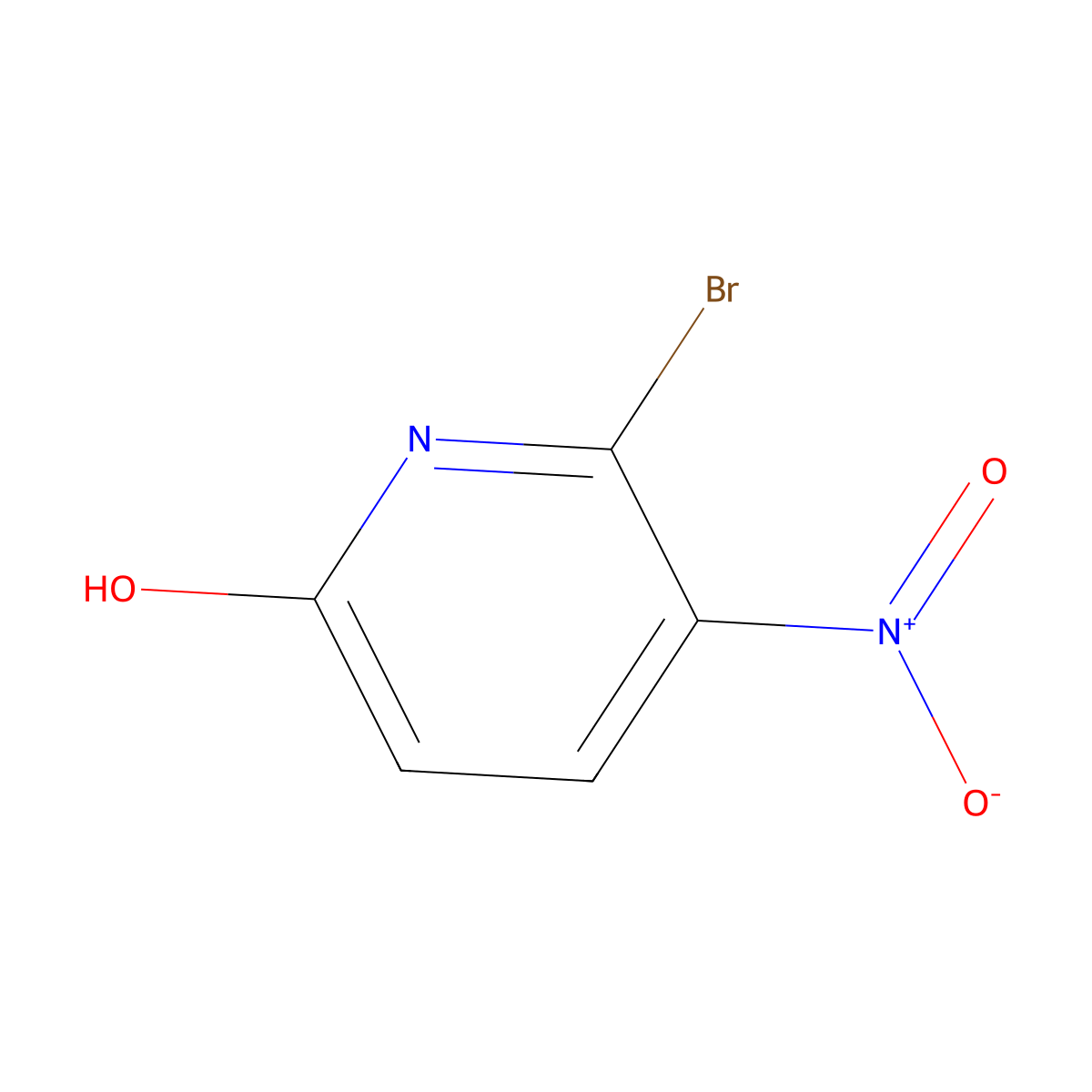 2-Bromo-6-hydroxy-3-nitropyridine molecular structure, CAS 623563-76-8