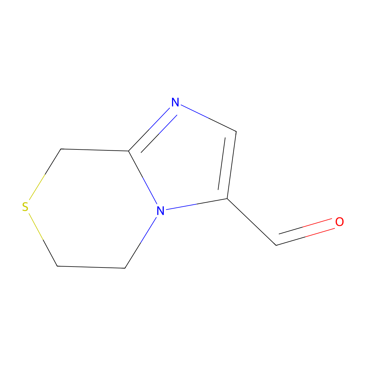 6,8-dihydro-5H-imidazo[2,1-c][1,4]thiazine-3-carbaldehyde molecular structure, CAS 623564-36-3