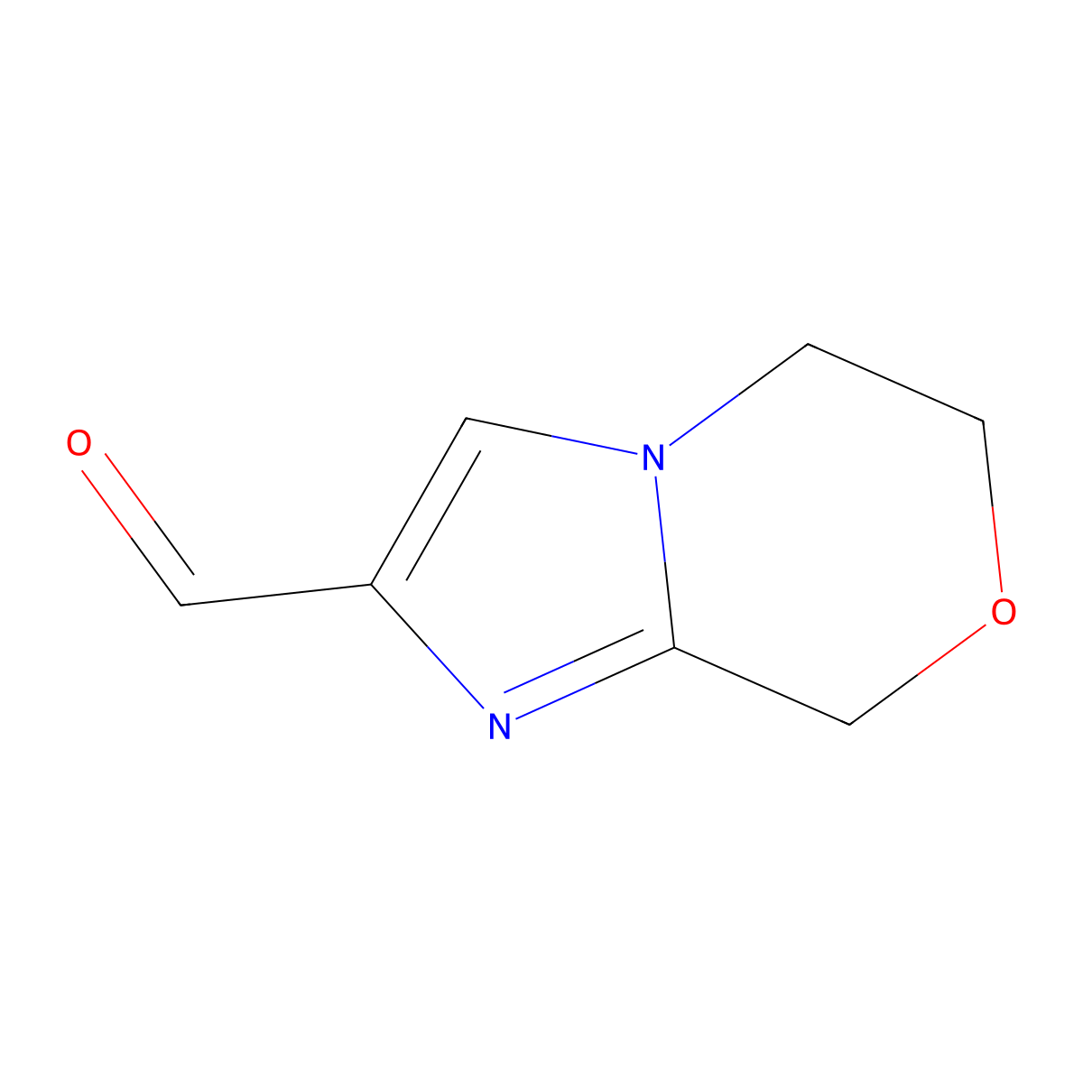 6,8-Dihydro-5H-imidazo[2,1-c][1,4]oxazine-2-carbaldehyde molecular structure, CAS 623564-42-1
