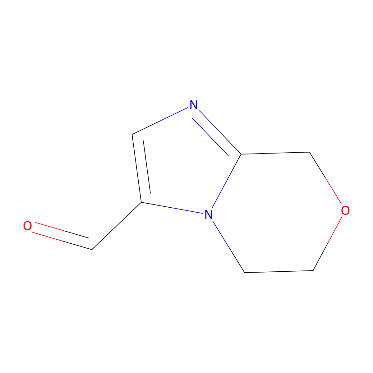 5H,6H,8H-imidazo[2,1-c][1,4]oxazine-3-carbaldehyde molecular structure, CAS 623564-43-2