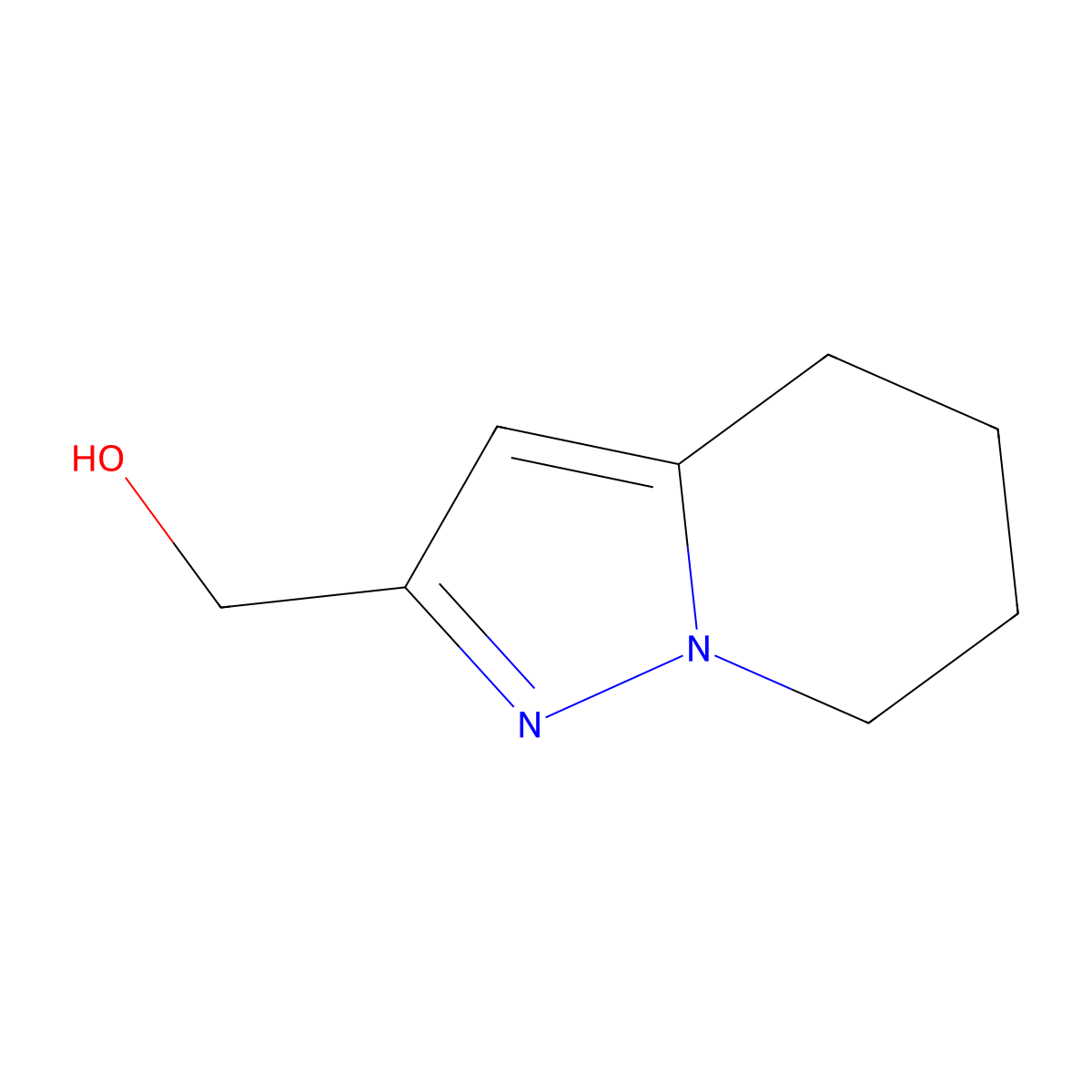 (4H,5H,6H,7H-pyrazolo(1,5-a)pyridin-2-yl)methanol molecular structure, CAS 623564-49-8