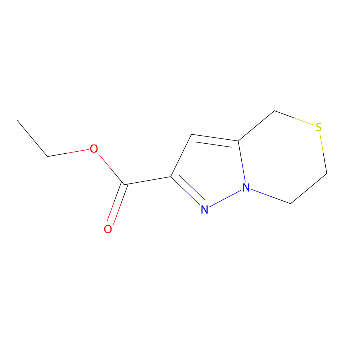 Ethyl 6,7-dihydro-4H-pyrazolo[5,1-c][1,4]thiazine-2-carboxylate molecular structure, CAS 623564-59-0