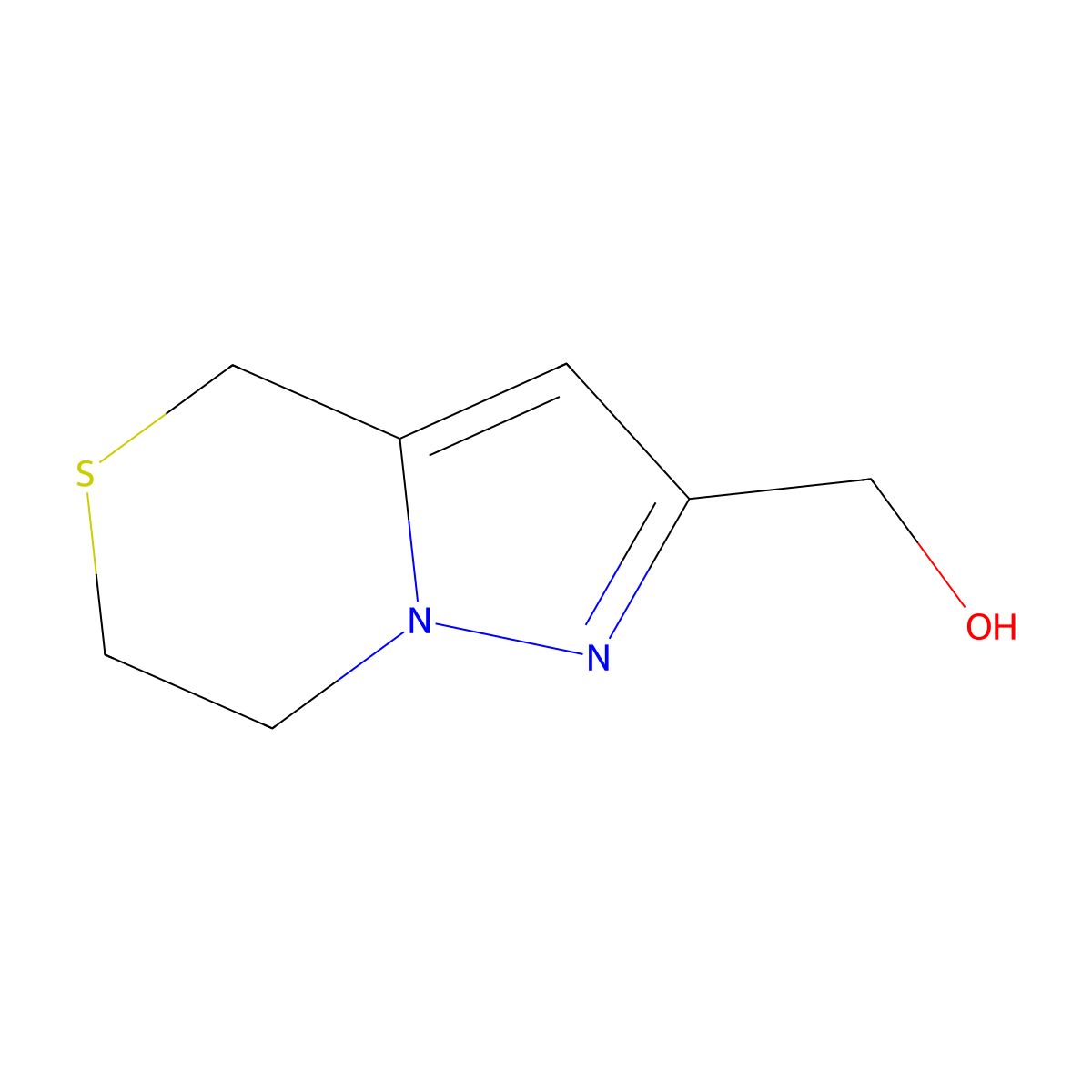 (6,7-dihydro-4H-pyrazolo[5,1-c][1,4]thiazin-2-yl)methanol molecular structure, CAS 623564-61-4