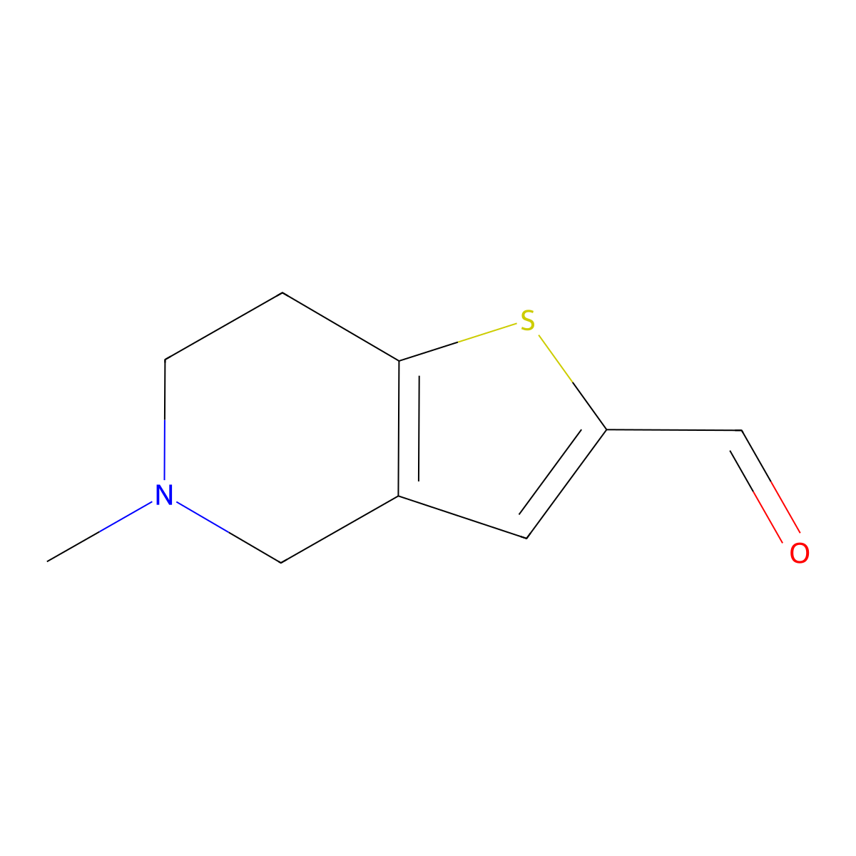 5-Methyl-4,5,6,7-tetrahydrothieno[3,2-c]pyridine-2-carbaldehyde molecular structure, CAS 623564-87-4