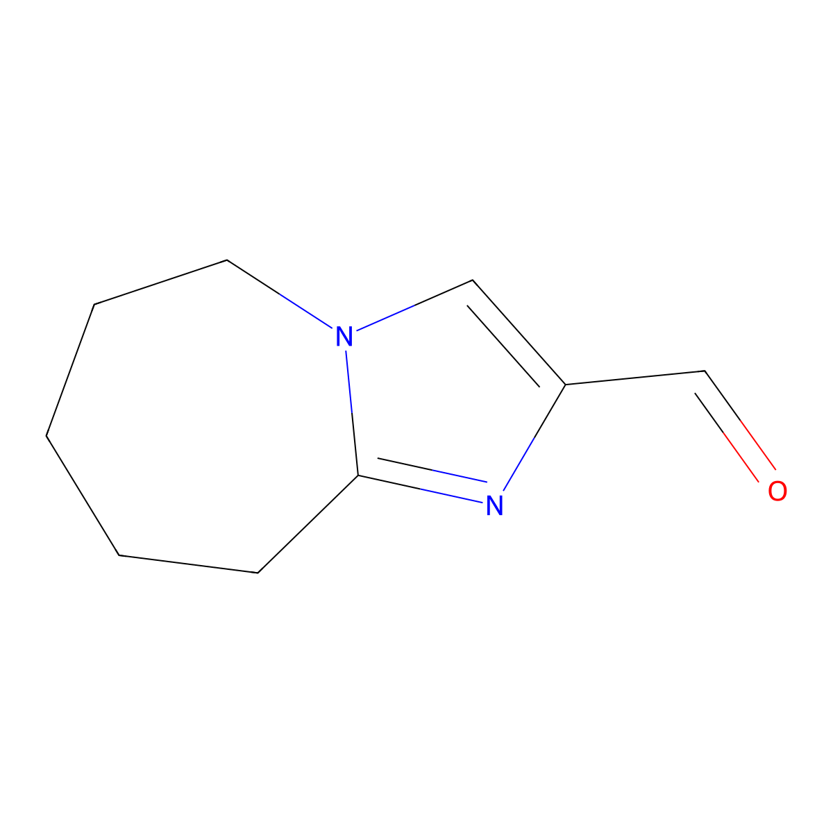6,7,8,9-Tetrahydro-5H-imidazo[1,2-a]azepine-2-carbaldehyde molecular structure, CAS 623564-91-0
