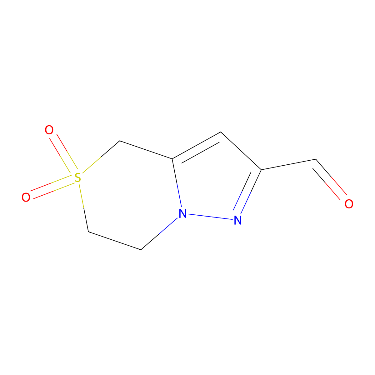 6,7-Dihydro-4H-pyrazolo[5,1-c][1,4]thiazine-2-carbaldehyde 5,5-dioxide molecular structure, CAS 623565-07-1