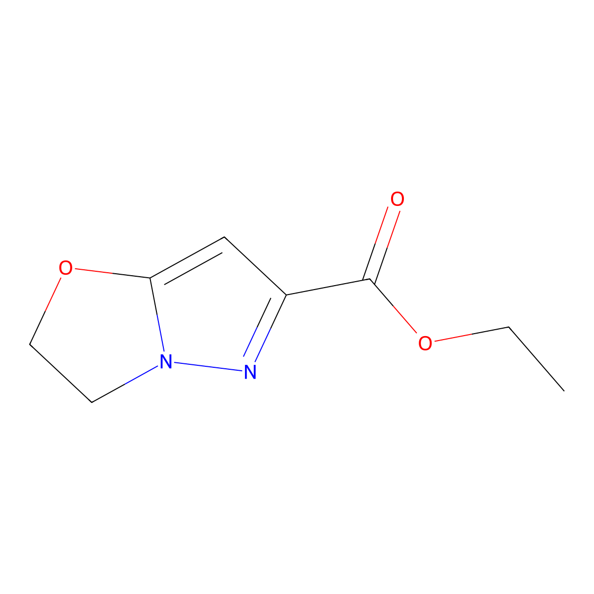 Ethyl 2,3-dihydropyrazolo[5,1-b]oxazole-6-carboxylate molecular structure, CAS 623565-48-0