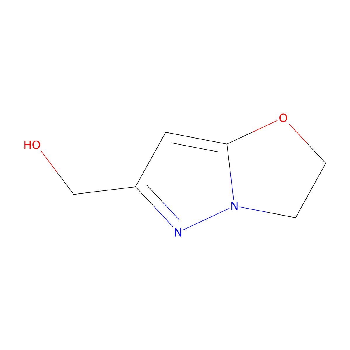 Pyrazolo[5,1-b]oxazole-6-methanol, 2,3-dihydro- molecular structure, CAS 623565-49-1