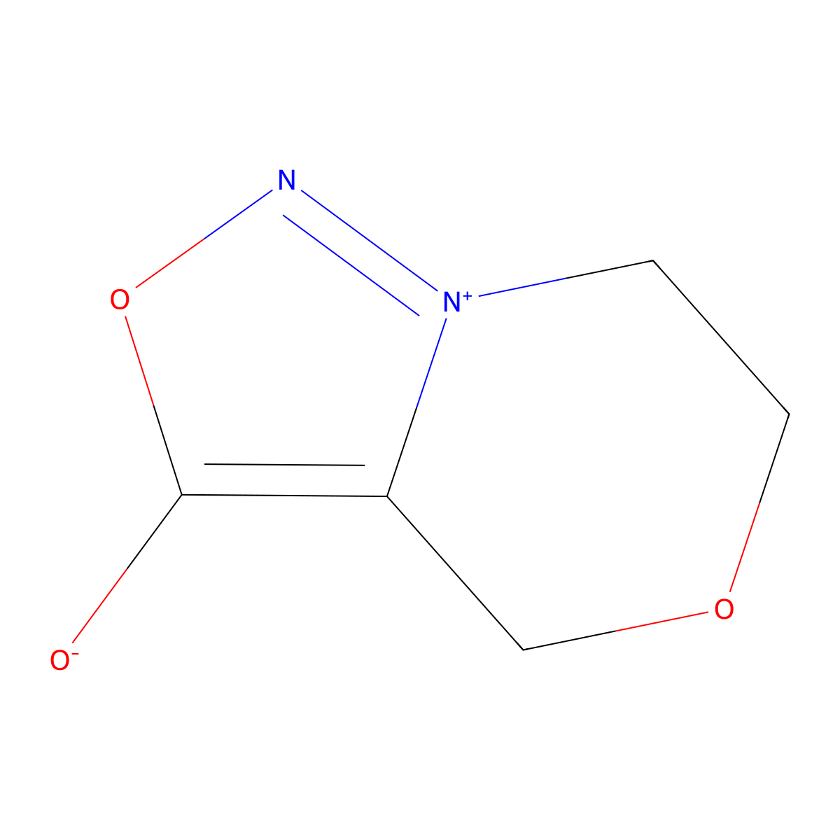 6,7-dihydro-4H-[1,2,3]oxadiazolo[4,3-c][1,4]oxazin-8-ium-3-olate molecular structure, CAS 623565-56-0