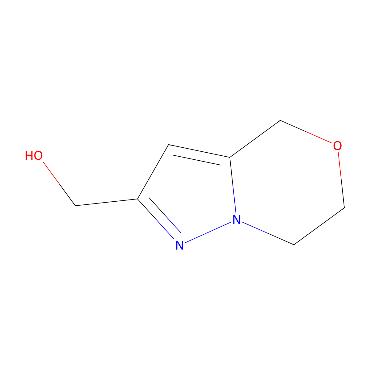 (4H,6H,7H-pyrazolo(3,2-c)(1,4)oxazin-2-yl)methanol molecular structure, CAS 623565-58-2