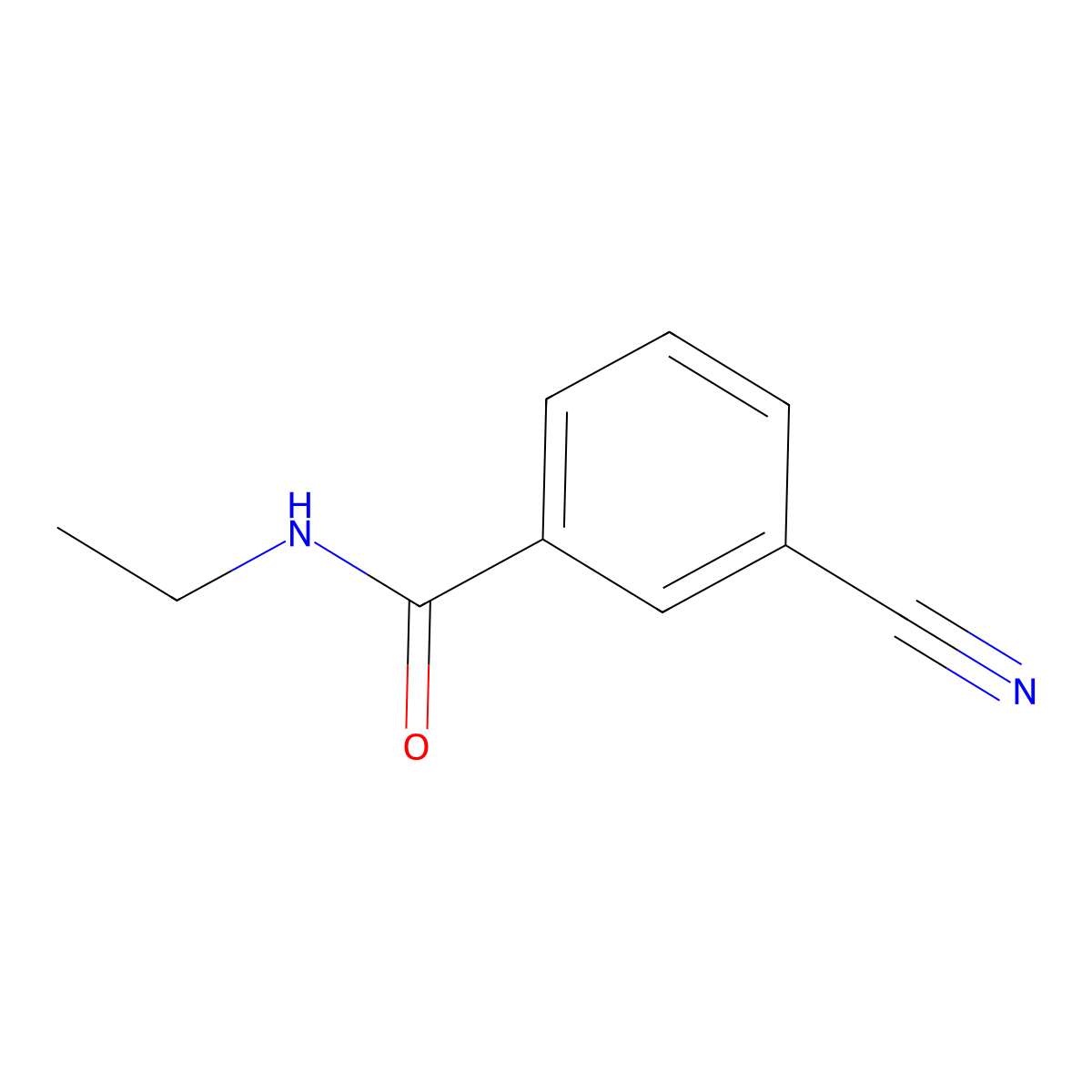 3-cyano-N-ethylbenzamide molecular structure, CAS 623569-55-1