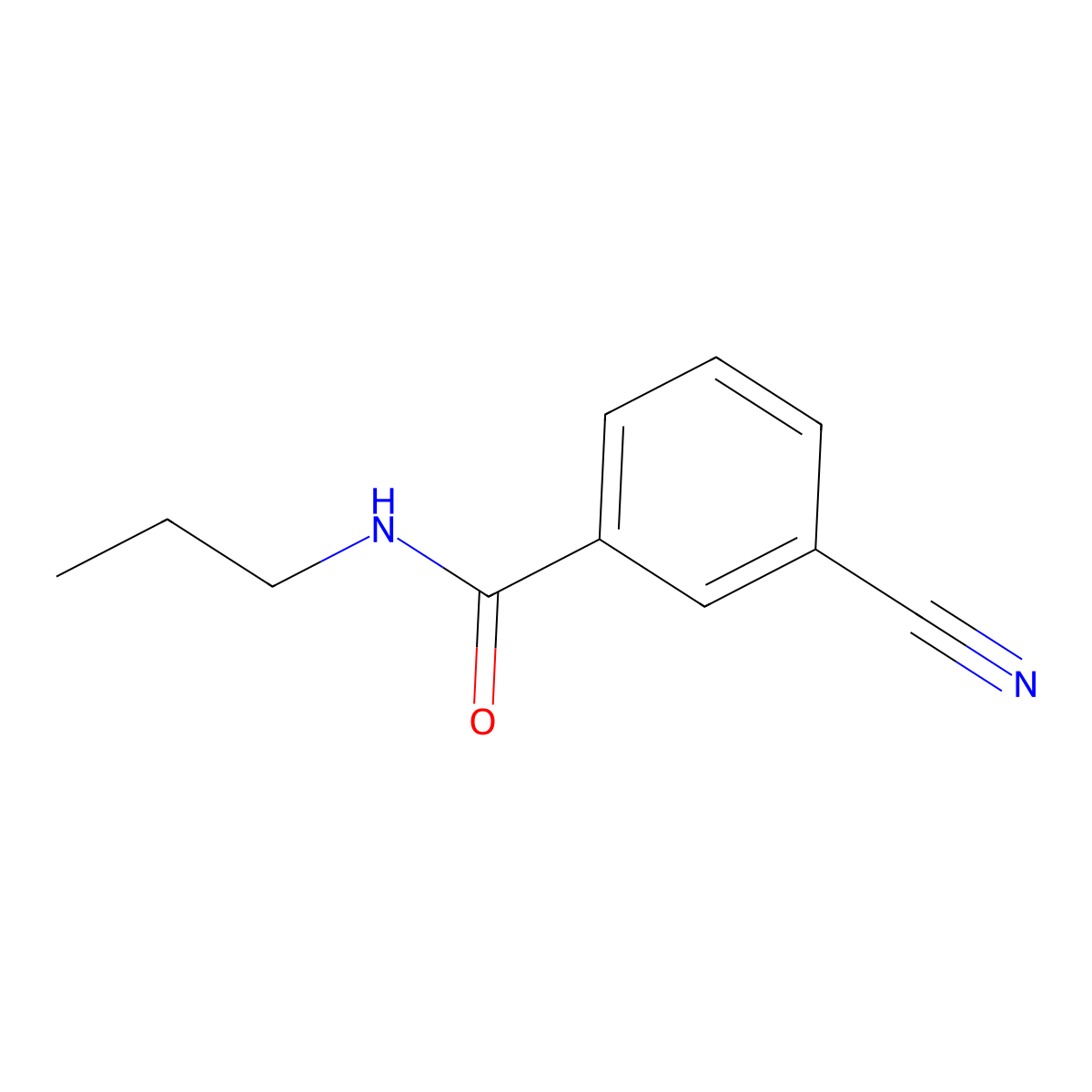 3-cyano-N-propylbenzamide molecular structure, CAS 623569-56-2