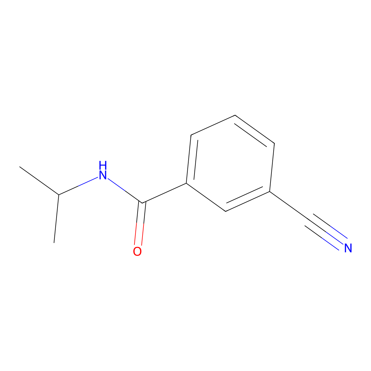3-Cyano-N-isopropylbenzamide molecular structure, CAS 623569-57-3