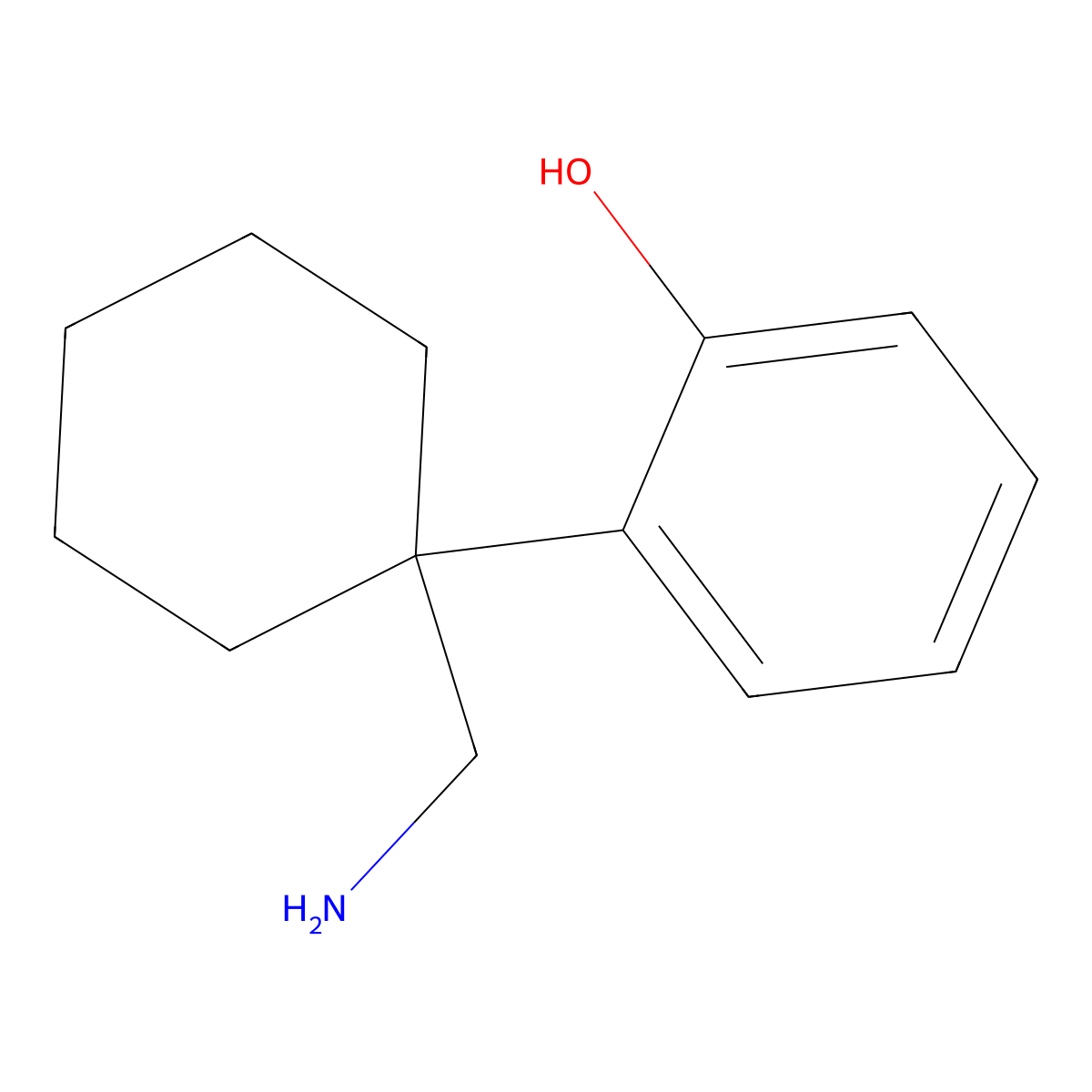2-[1-(Aminomethyl)cyclohexyl]phenol molecular structure, CAS 623569-62-0