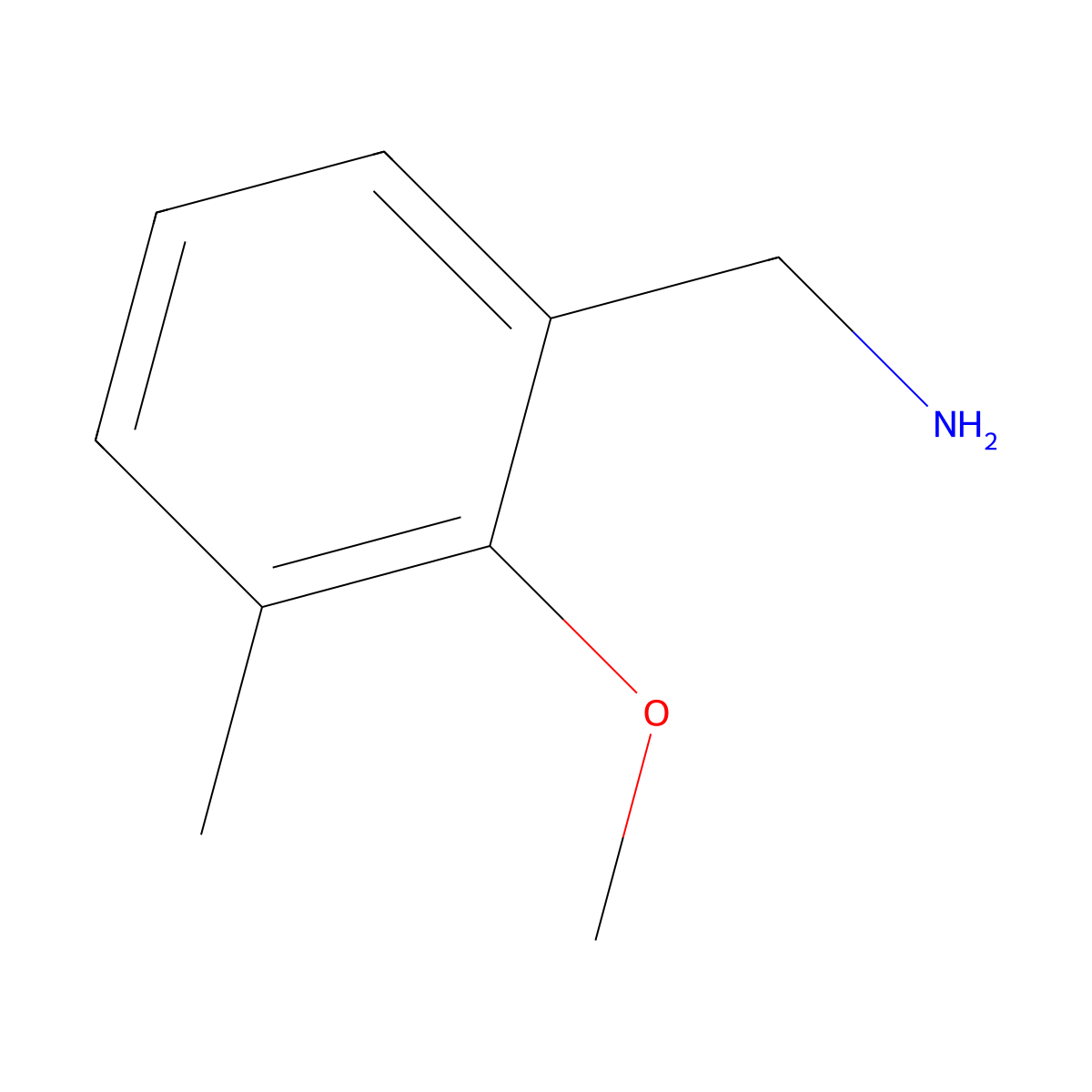 (2-Methoxy-3-methylphenyl)methanamine molecular structure, CAS 623570-52-5