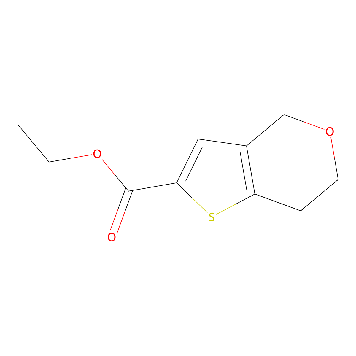 Ethyl 6,7-dihydro-4H-thieno[3,2-c]pyran-2-carboxylate molecular structure, CAS 623573-71-7