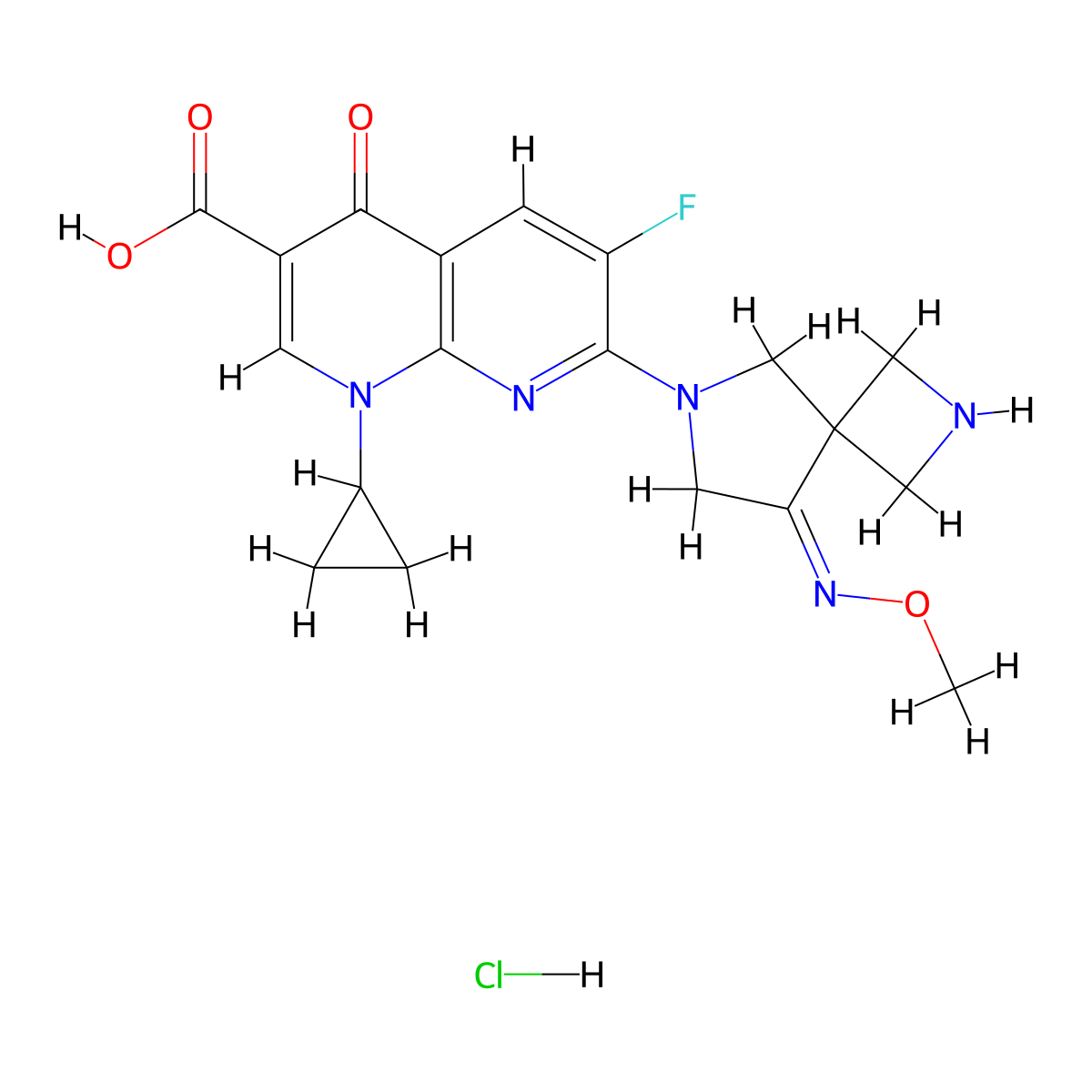 Zabofloxacin (hydrochloride) molecular structure, CAS 623574-00-5