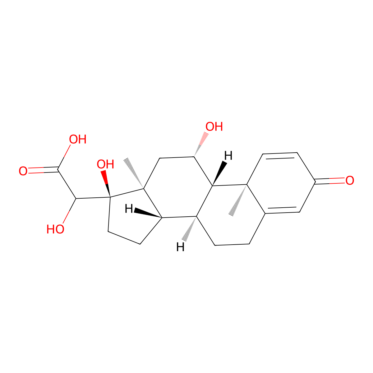 20-Dihydroprednisolonic acid molecular structure, CAS 62358-12-7