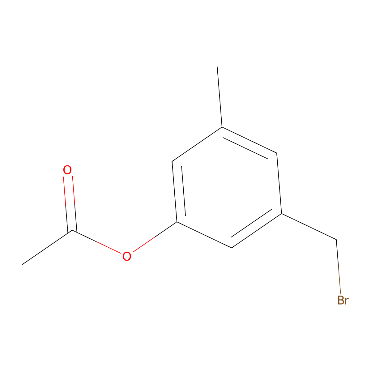 3-(Bromomethyl)-5-methylphenyl acetate molecular structure, CAS 62358-68-3