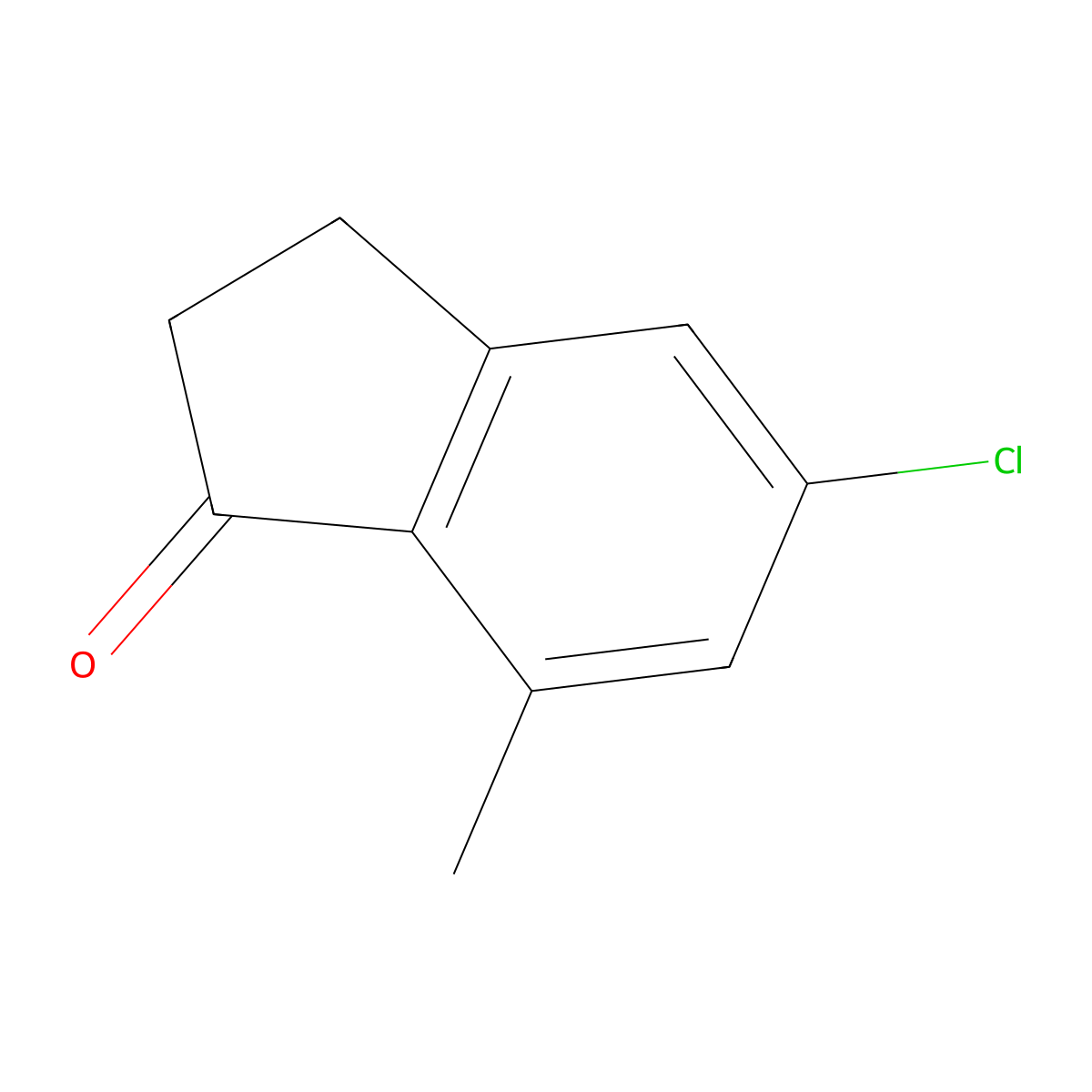 5-Chloro-7-methyl-2,3-dihydro-1H-inden-1-one molecular structure, CAS 62358-73-0