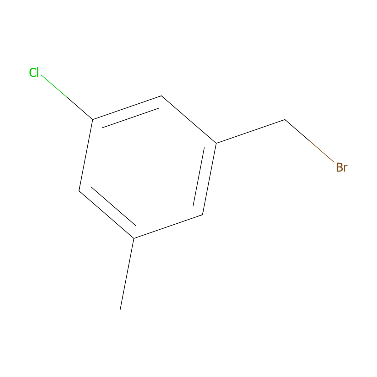 1-(Bromomethyl)-3-chloro-5-methylbenzene molecular structure, CAS 62358-81-0