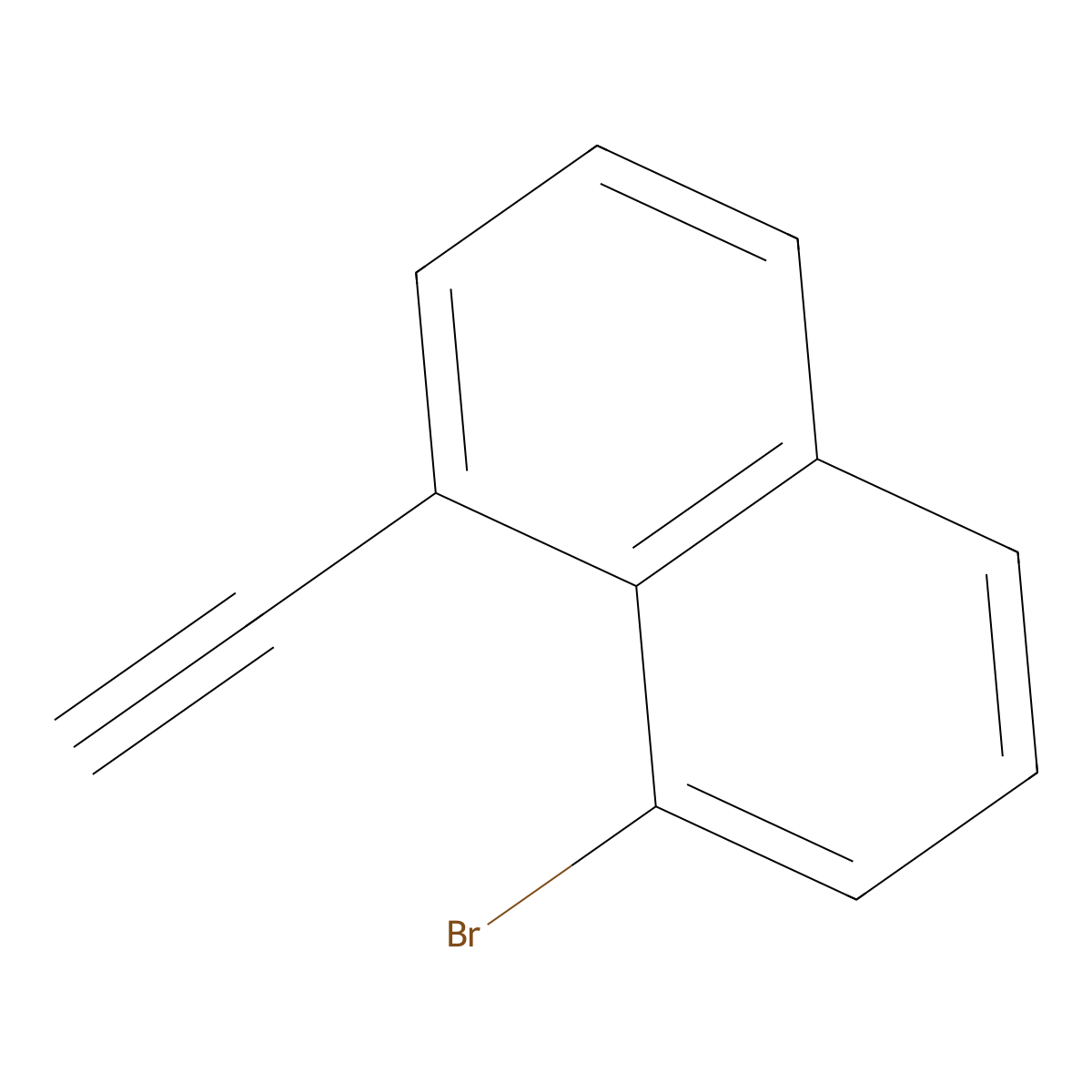 1-Bromo-8-ethynylnaphthalene molecular structure, CAS 62358-92-3
