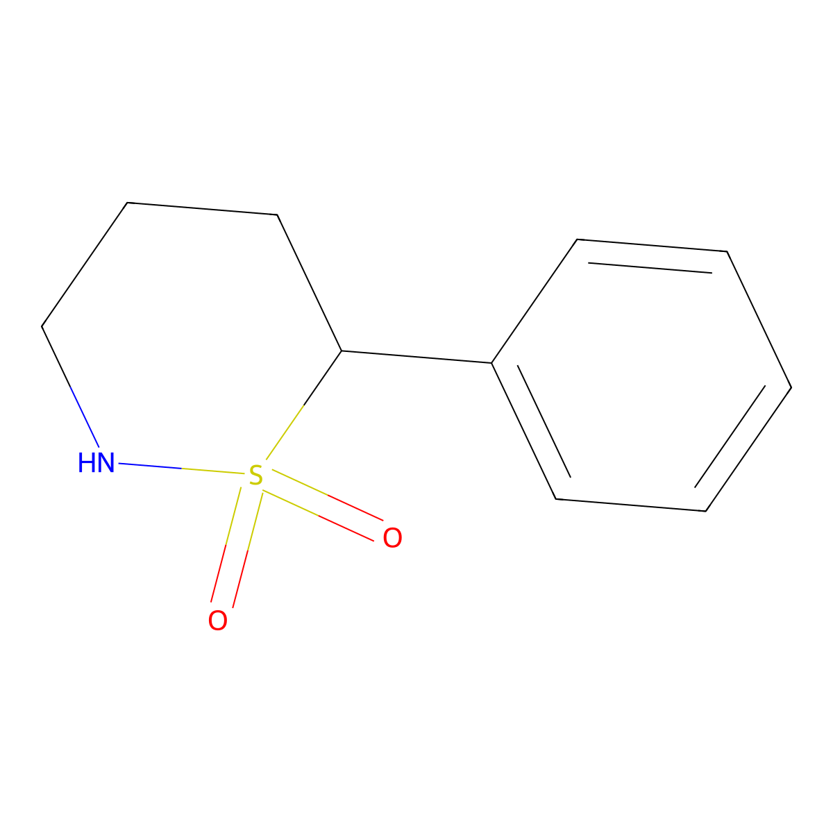 6-Phenyl-1,2-thiazinane 1,1-dioxide molecular structure, CAS 623581-89-5