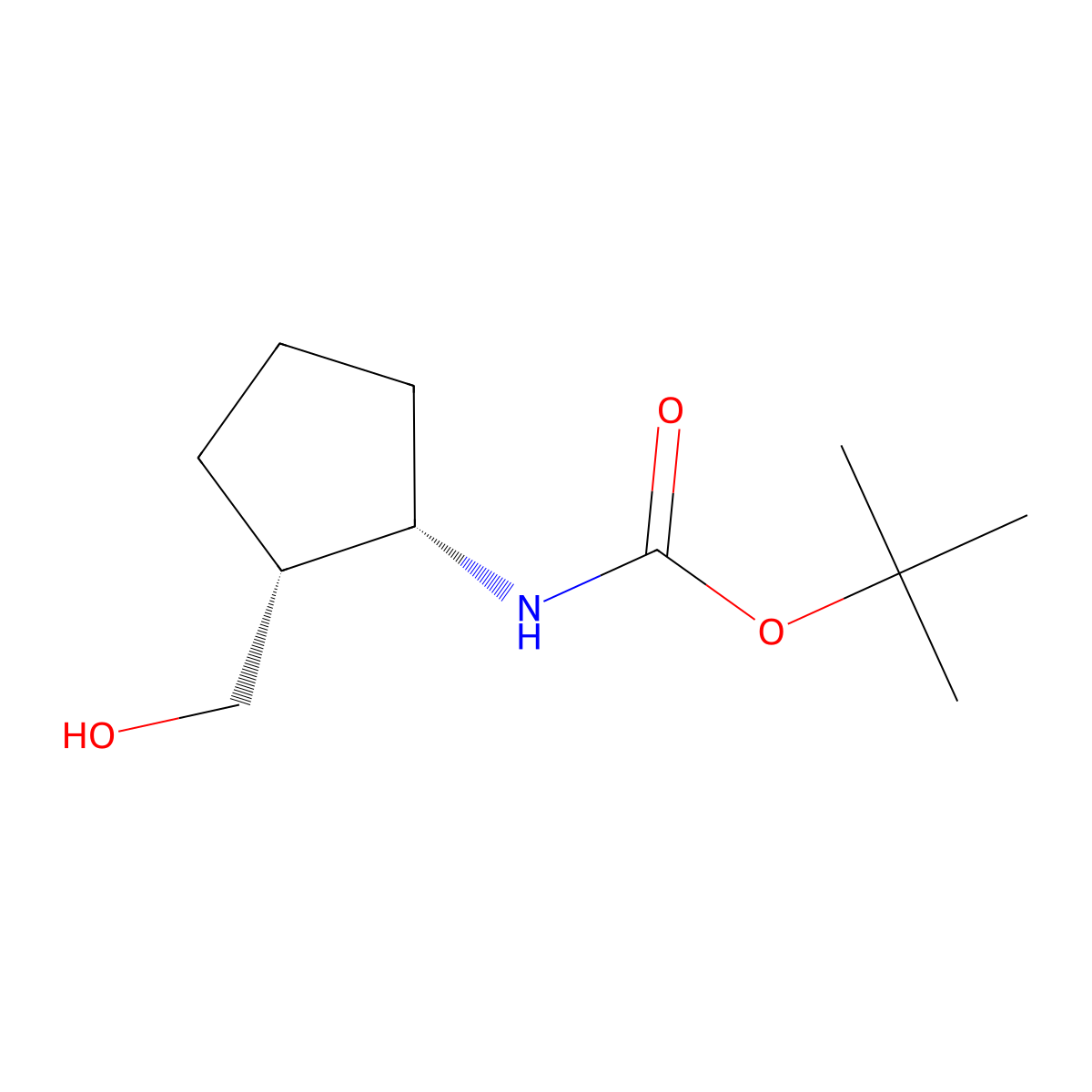 tert-Butyl ((1S,2R)-2-(hydroxymethyl)cyclopentyl)carbamate molecular structure, CAS 623582-54-7