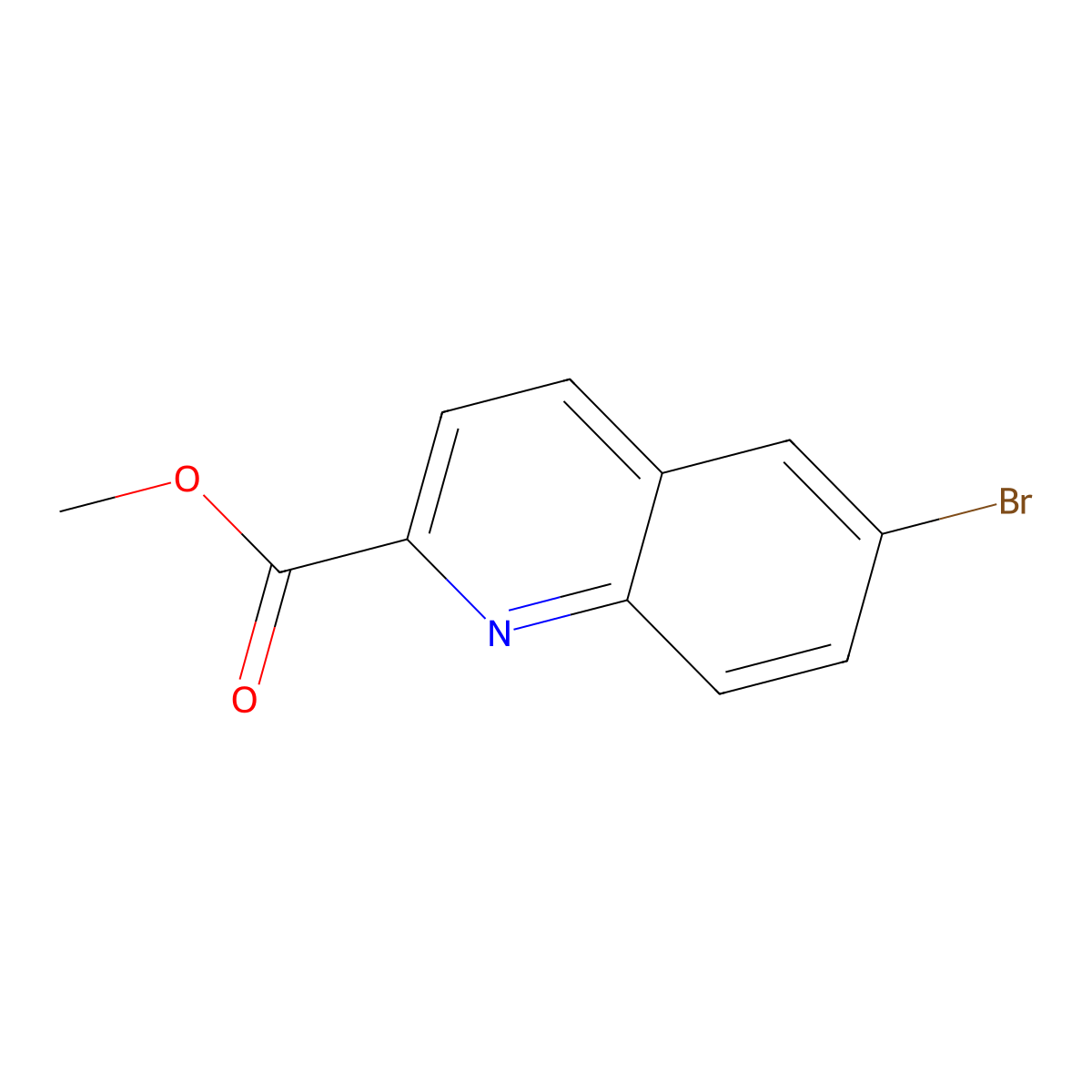 Methyl 6-bromoquinoline-2-carboxylate molecular structure, CAS 623583-88-0