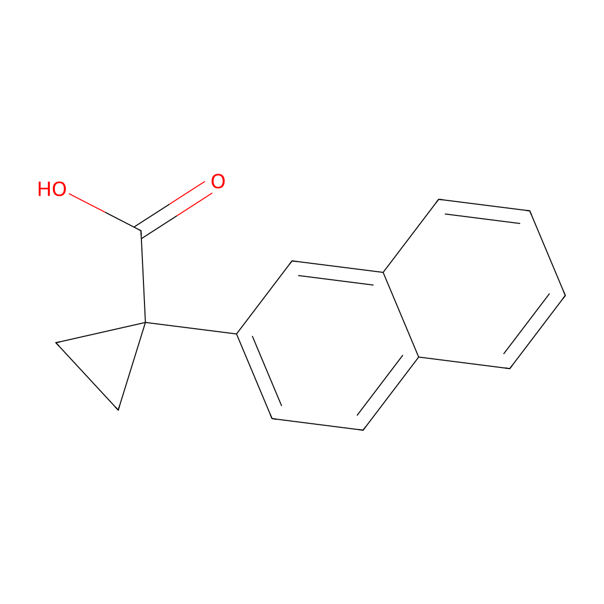 1-(2-Naphthyl)cyclopropanecarboxylic acid molecular structure, CAS 623583-91-5