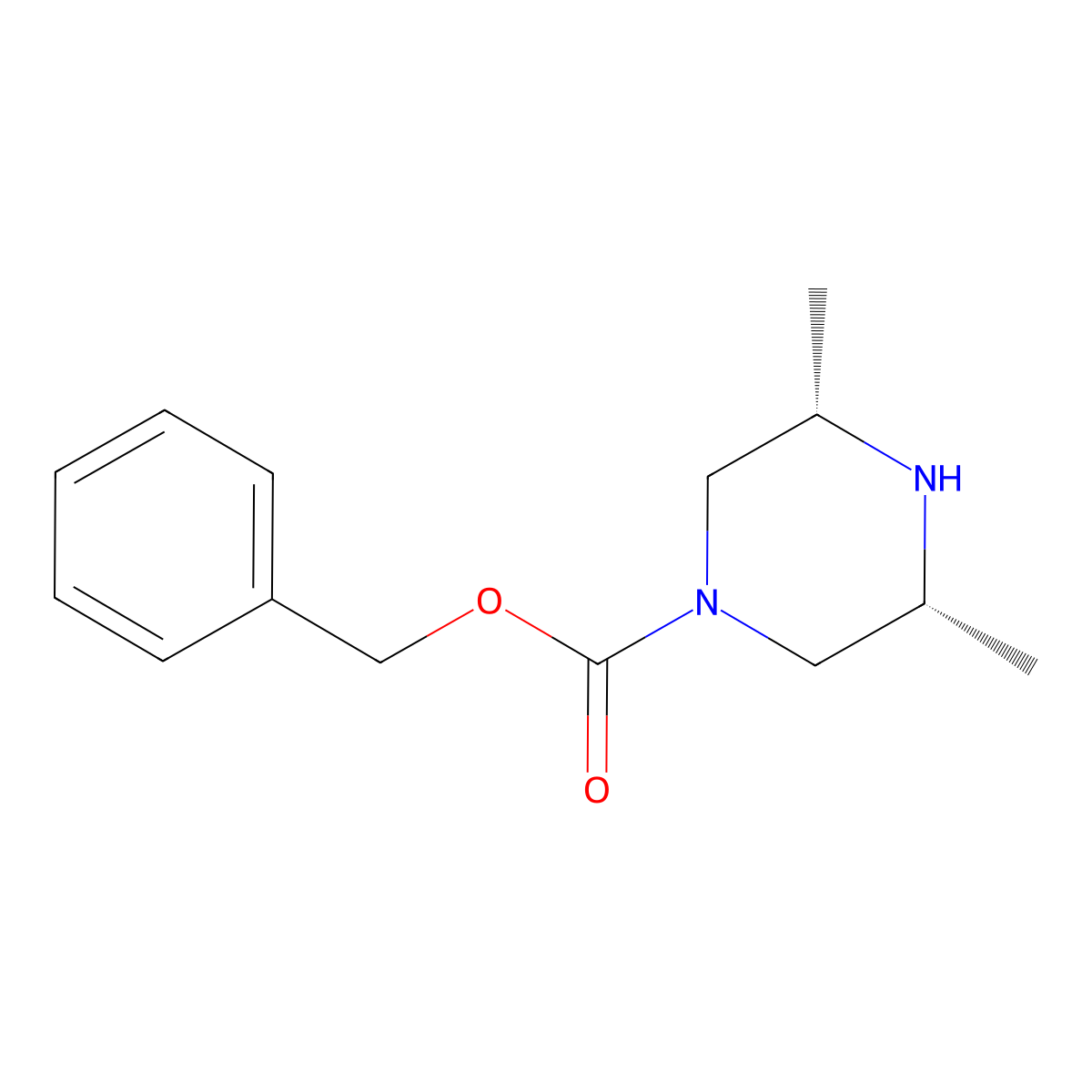 cis-Benzyl 3,5-dimethylpiperazine-1-carboxylate molecular structure, CAS 623585-97-7