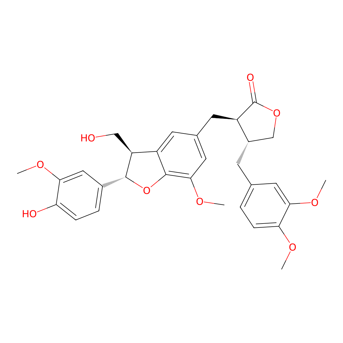 Lappaol B molecular structure, CAS 62359-60-8