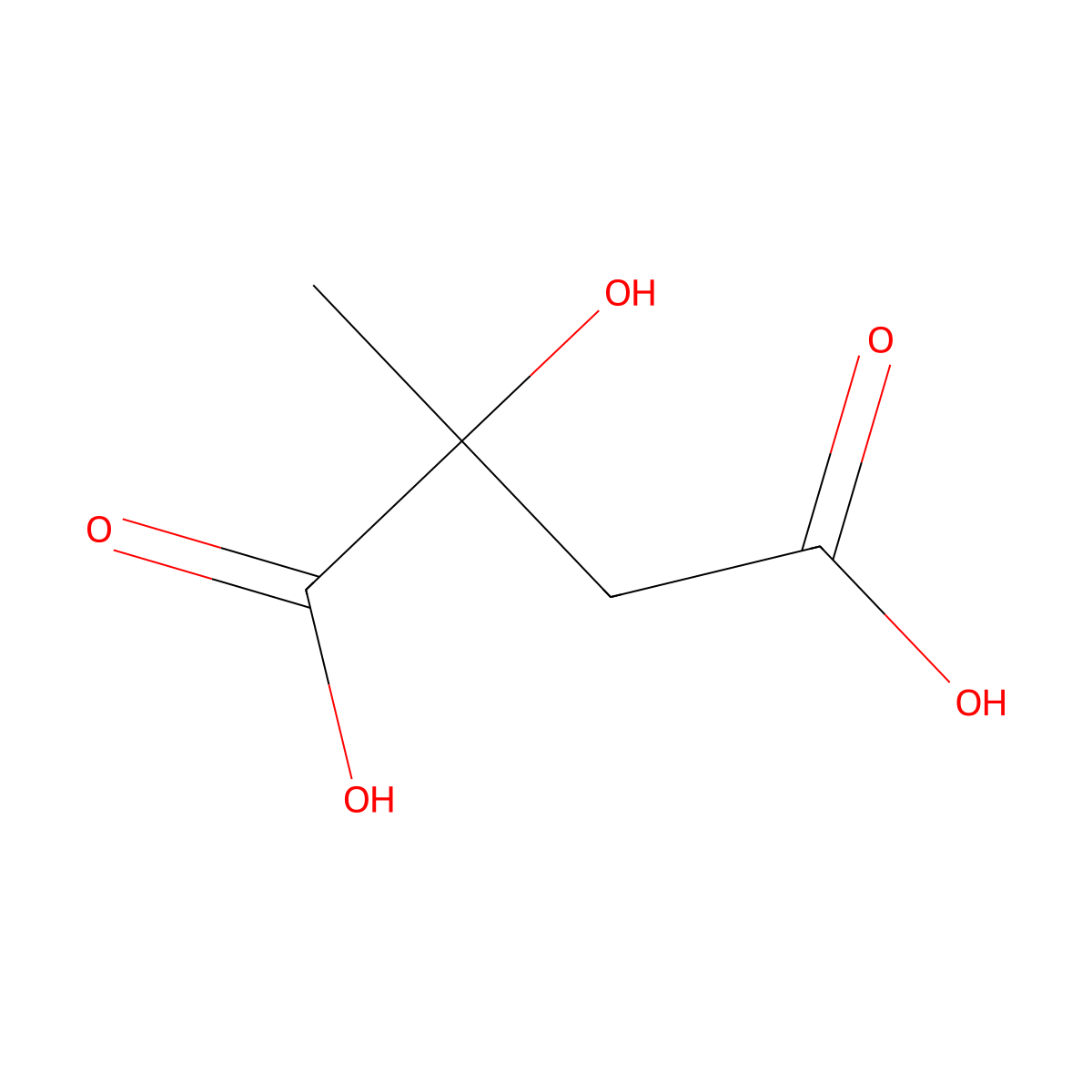 Citramalic acid, (+)- molecular structure, CAS 6236-09-5