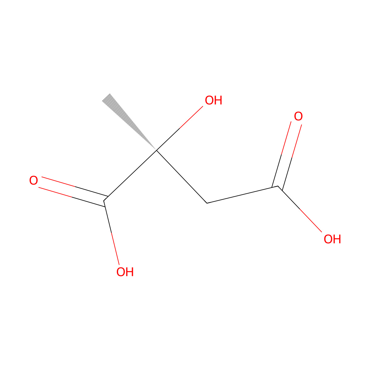 Citramalic acid, (+)- molecular structure, CAS 6236-09-5