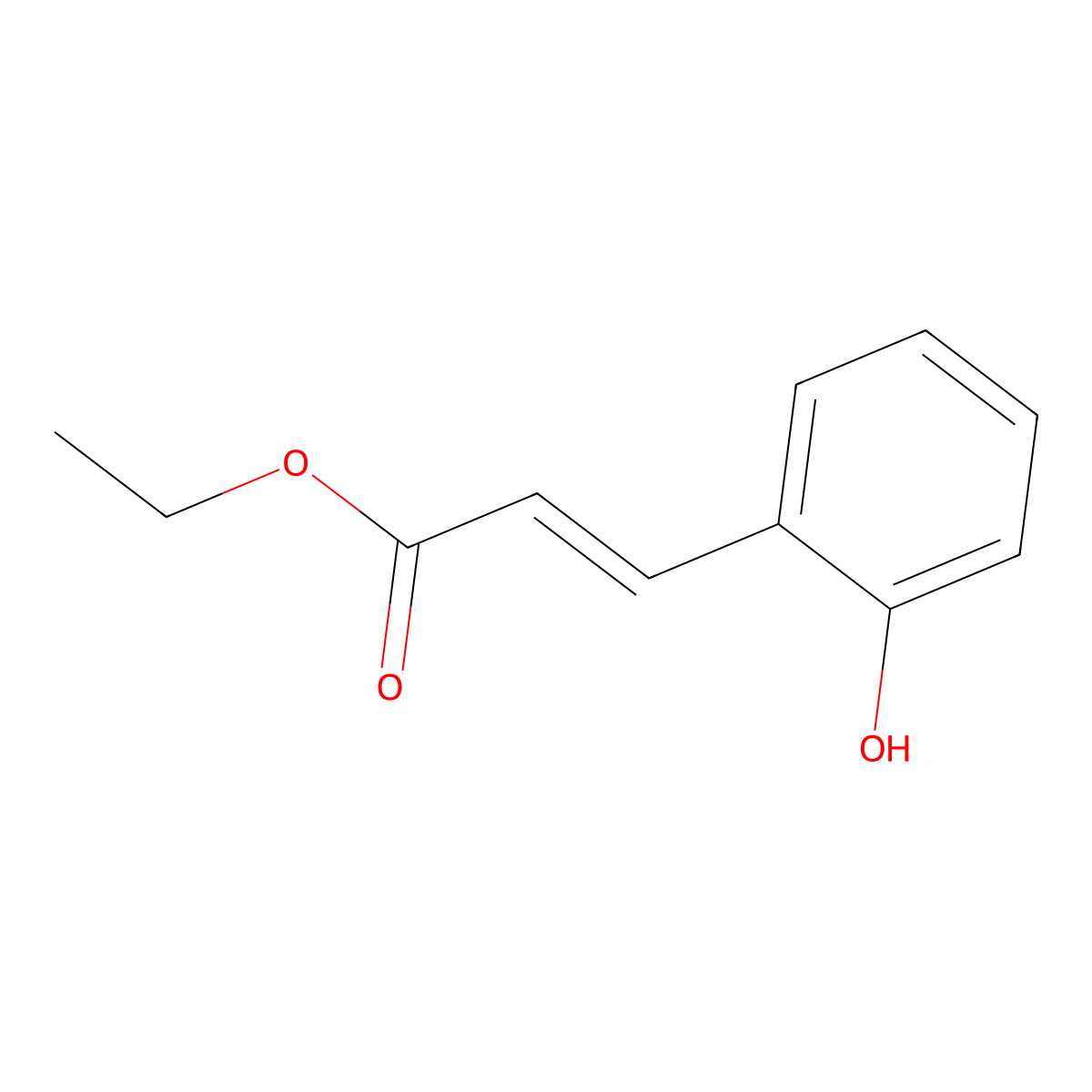 Ethyl trans-2-hydroxycinnamate molecular structure, CAS 6236-62-0