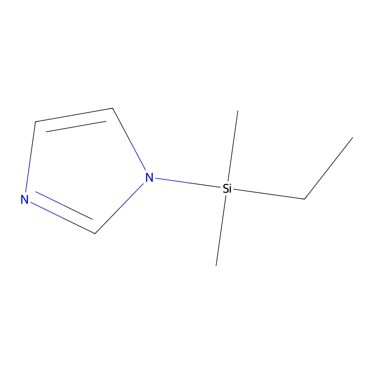 1-(ethyldimethylsilyl)-1H-imidazole molecular structure, CAS 62365-34-8
