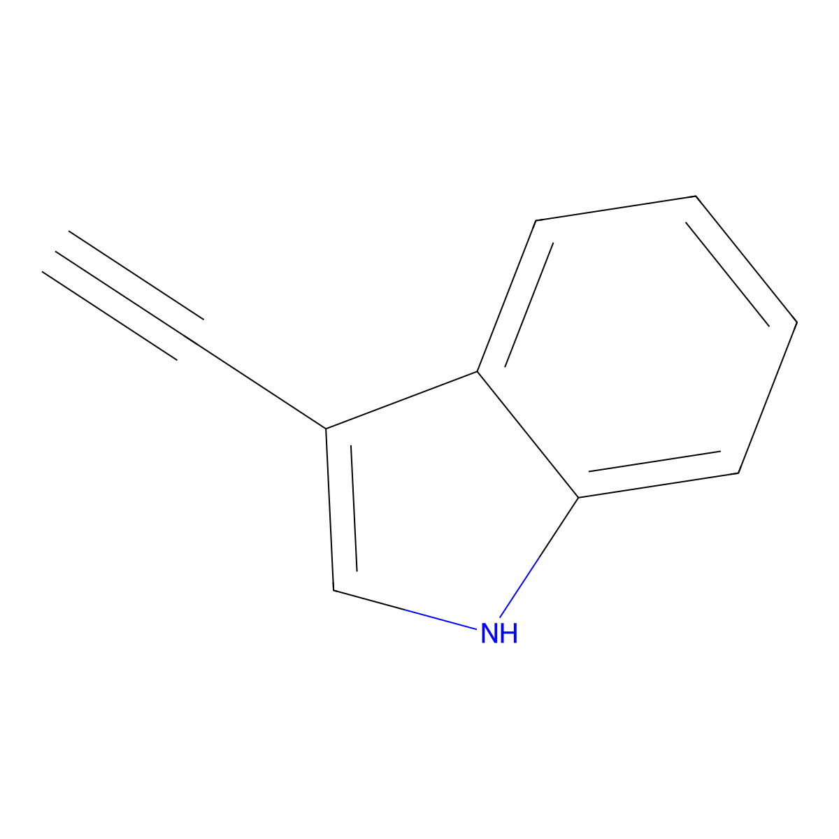 3-Ethynyl-1H-indole molecular structure, CAS 62365-78-0